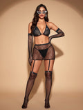 Nayla γυναικείο σετ lingerie με στρας 4 τεμαχίων