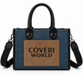 Seraphina Μπλέ Τσάντα Χειρός Coveri World με Αποσπώμενο Λουράκι