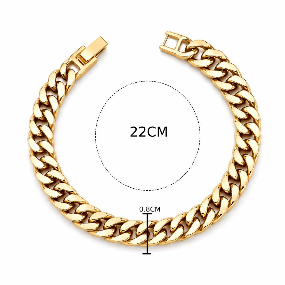 Ατσάλινο Βραχιόλι Cuban Link με Box Clasp