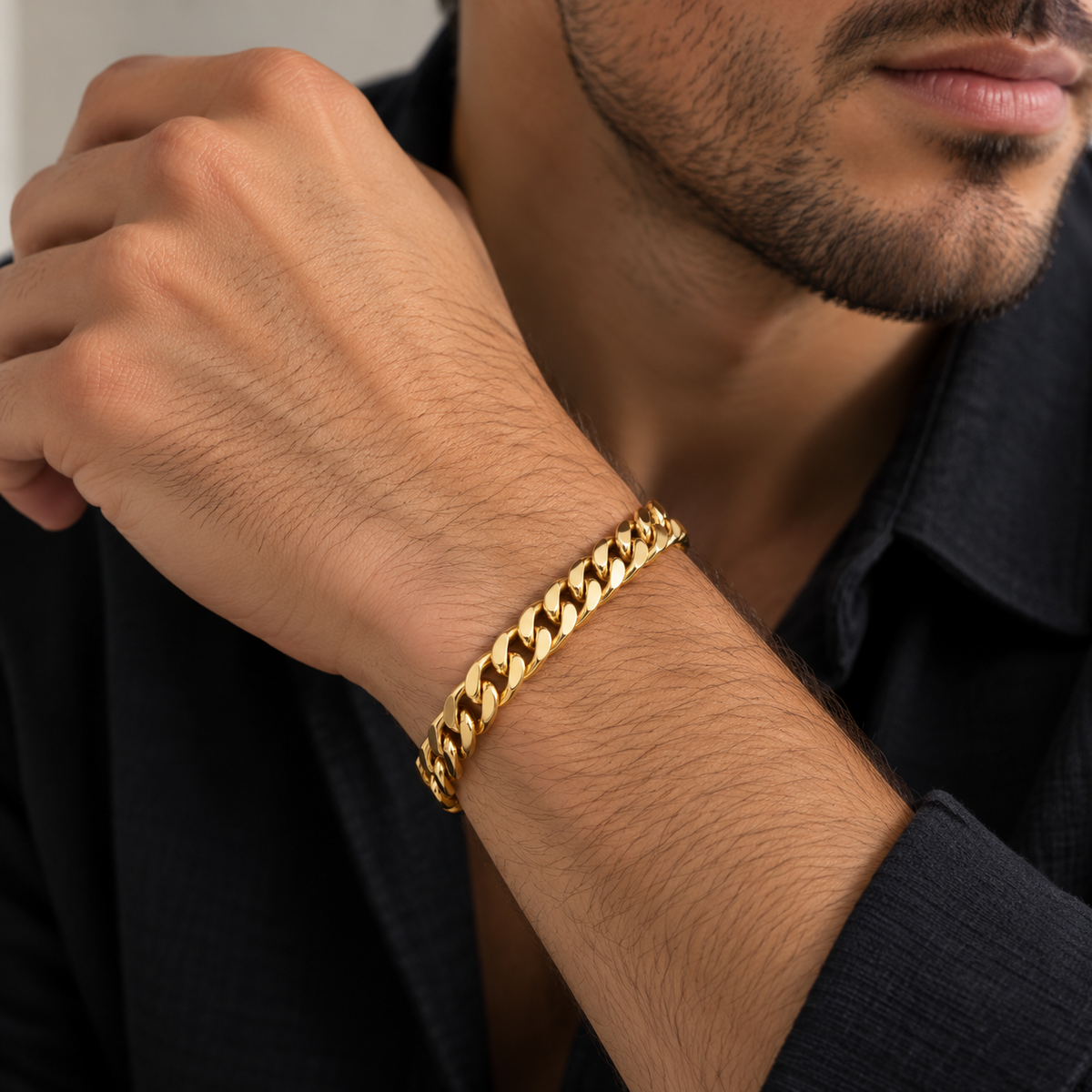 Ατσάλινο Βραχιόλι Cuban Link με Box Clasp